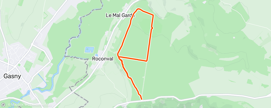 Map of the activity, Marche dans l'après-midi