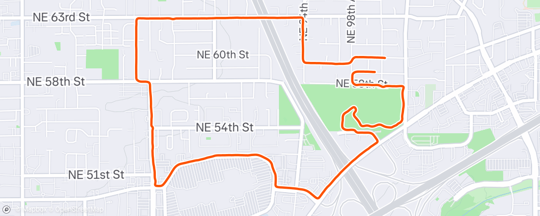 Map of the activity, Morning Run
