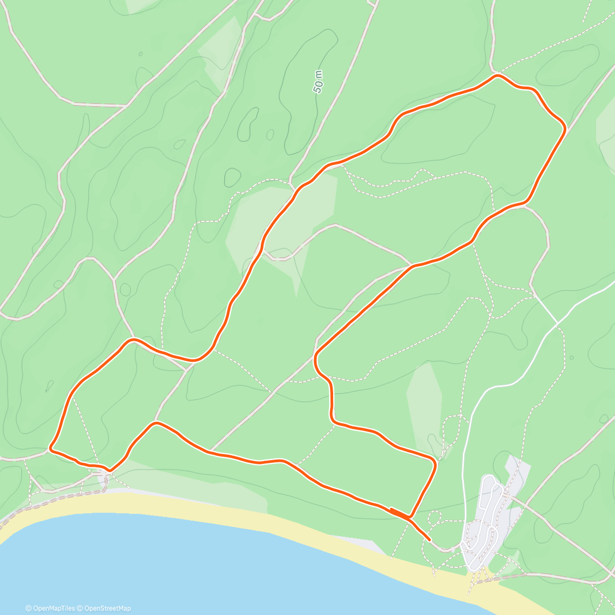Map of the activity, Newborough parkrun