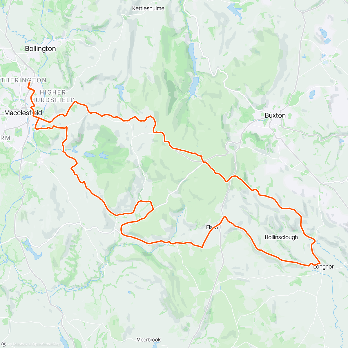 Map of the activity, Out on the road bike again