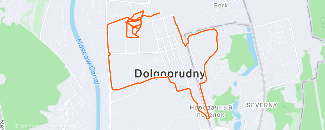 Карта физической активности (Evening Run)