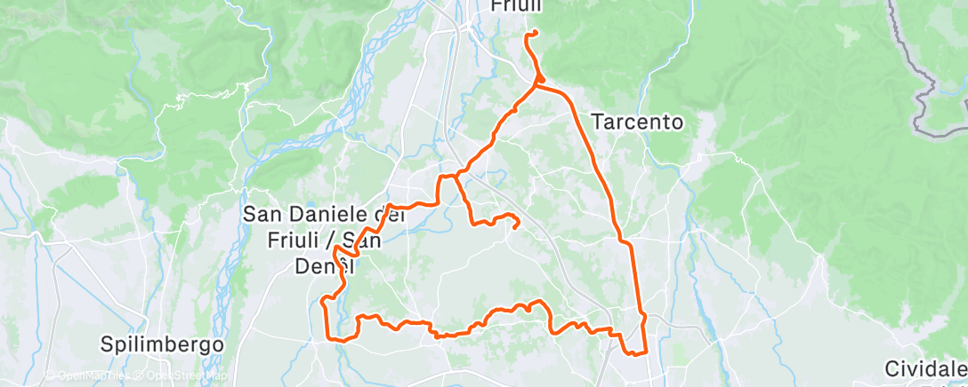 Map of the activity, Autum ride - FVG bike Trail - Xzone