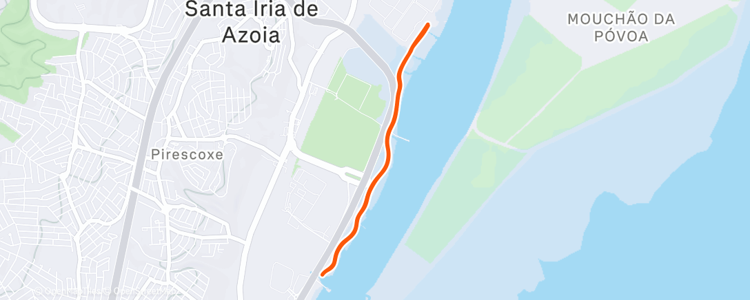 Map of the activity, Corrida matinal