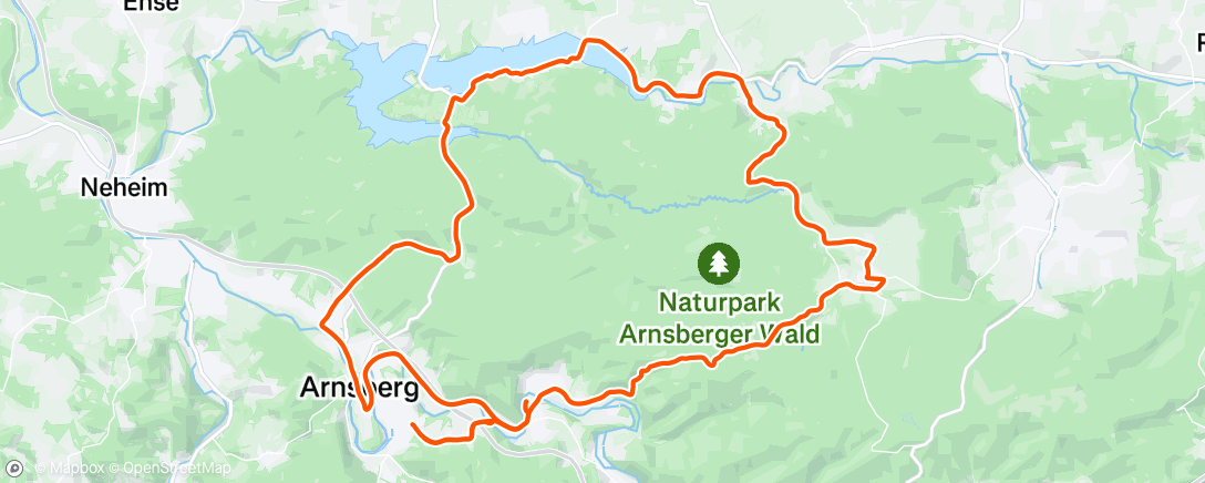 Map of the activity, Mittagsradfahrt