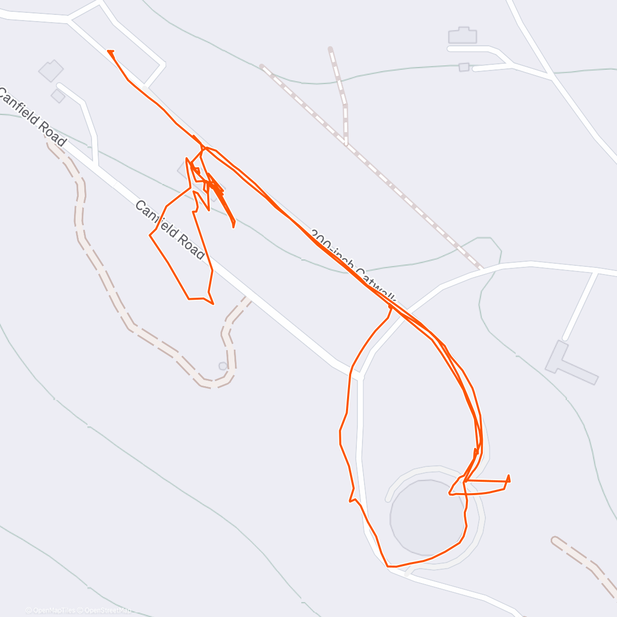 Map of the activity, Palomar Observatory
