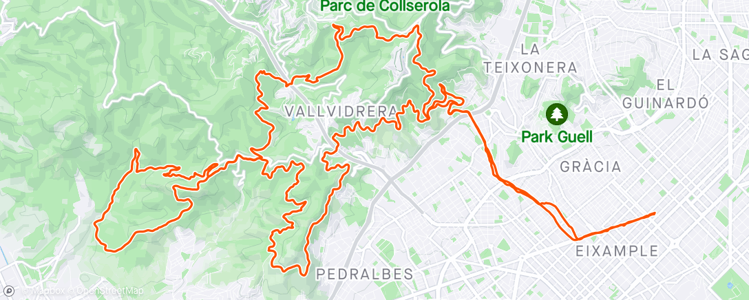 Map of the activity, Com mola Collserola after the rain