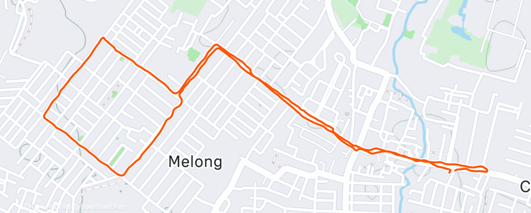 Map of the activity, Morning Run