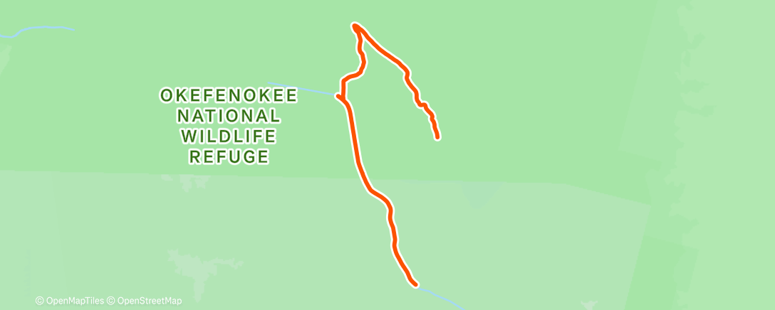 Map of the activity, Morning Canoe