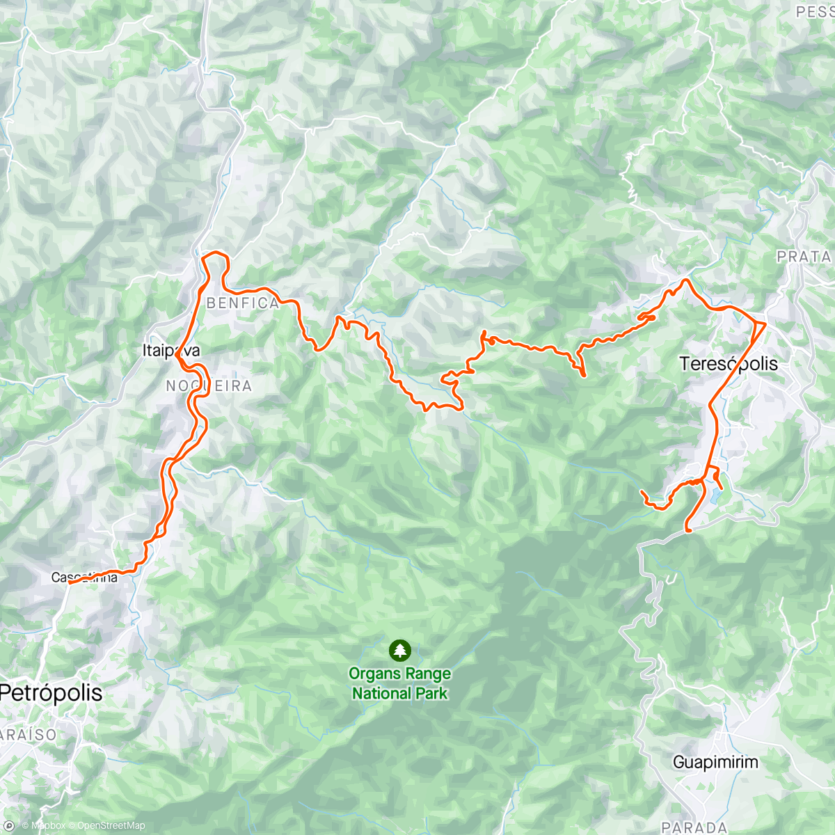 Map of the activity, Pedal Terezópolis