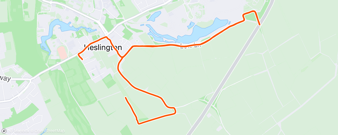 Map of the activity, Afternoon Run