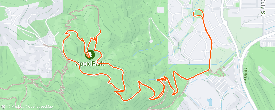 Map of the activity, Afternoon Mountain Bike Ride