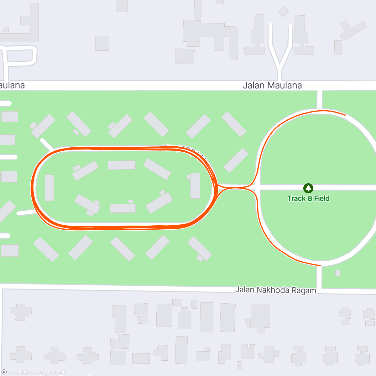 Map of the activity, Short Raya Run