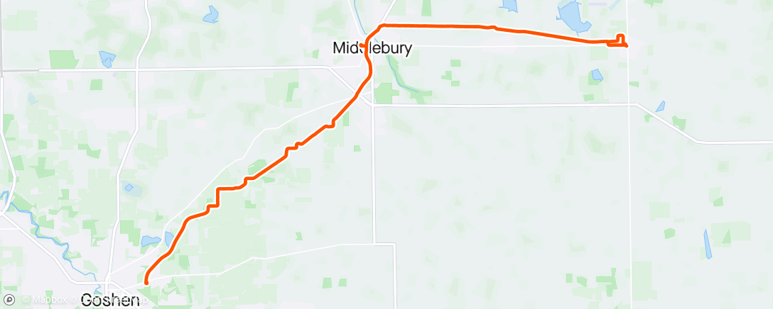 Map of the activity, 34 mile ride with the bearded broker
