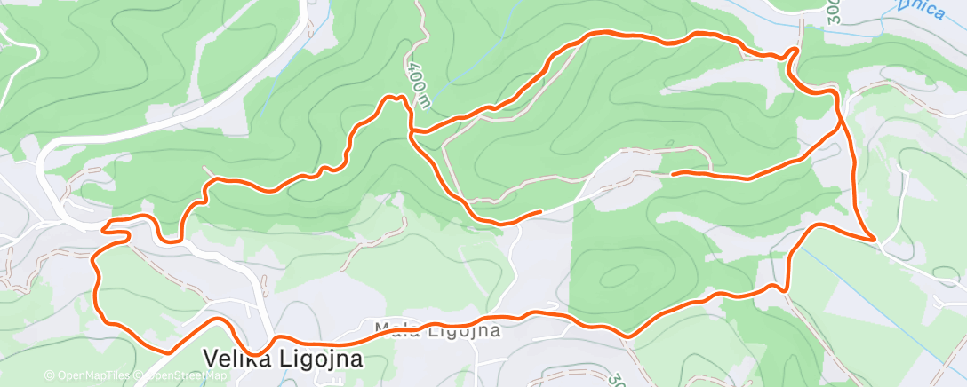 Map of the activity, Trail dans l'après-midi