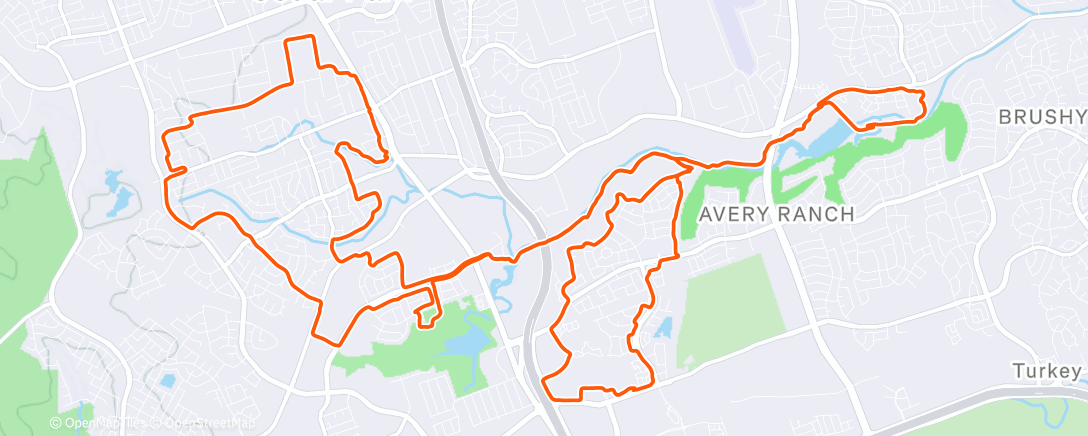 Map of the activity, Lunch Ride