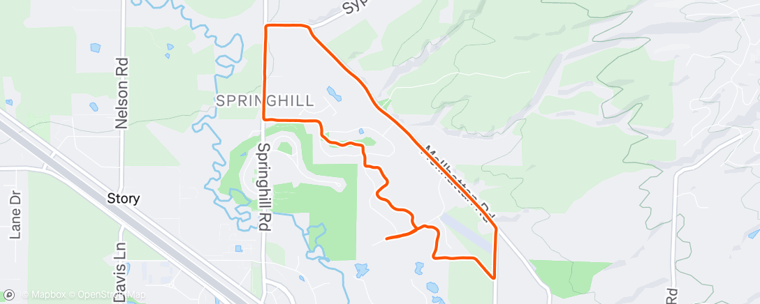 Map of the activity, Morning Run