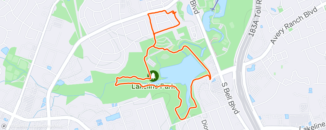 Map of the activity, Afternoon Walk
