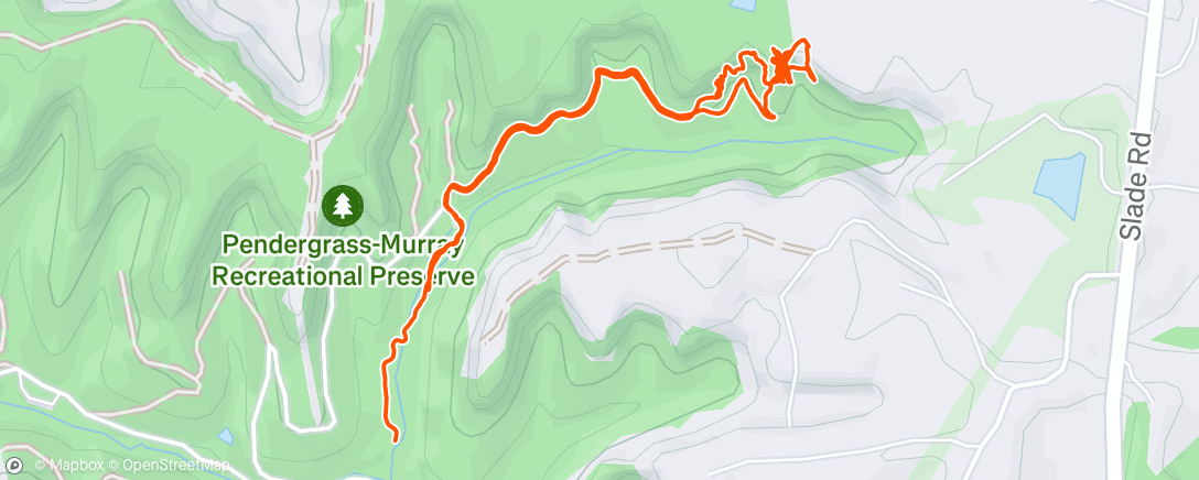 Map of the activity, Morning Rock Climb