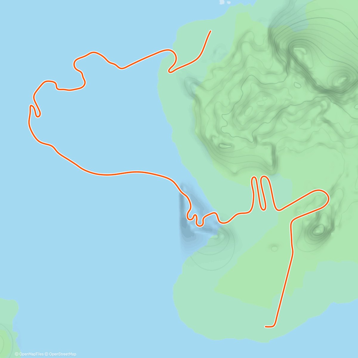 Map of the activity, Zwift - Ocean Lava Cliffside Loop in Watopia