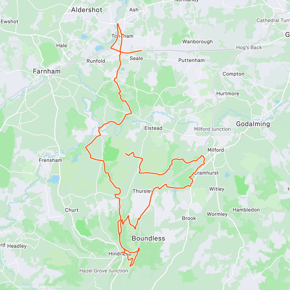 Map of the activity, Morning Mountain Bike Ride