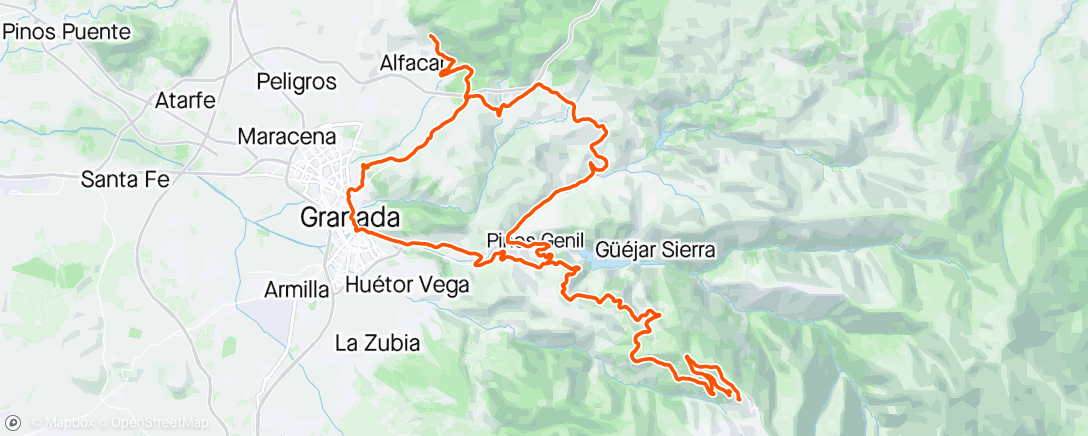 Map of the activity, Sierra Nevada 3