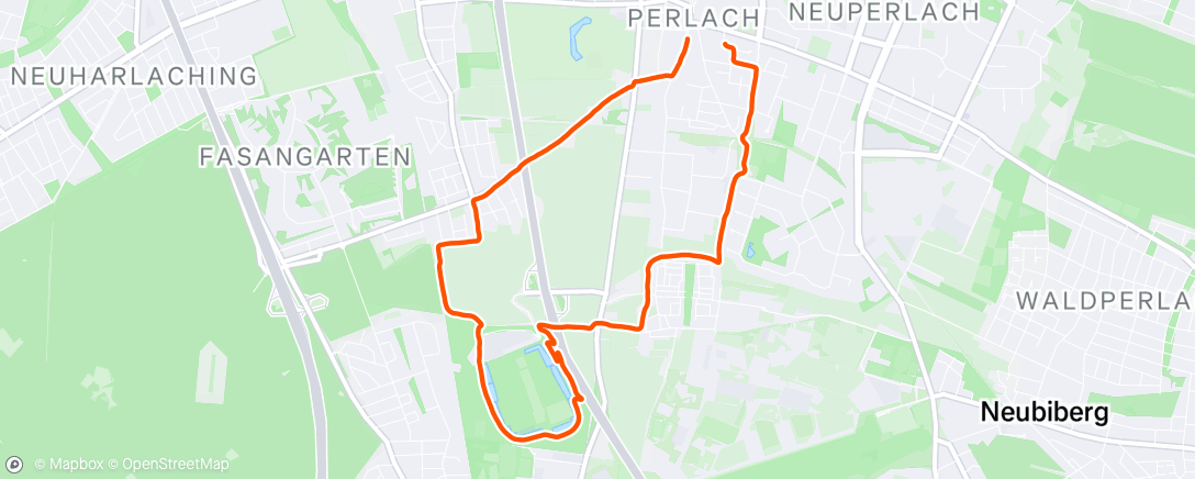 Map of the activity, Afternoon Run