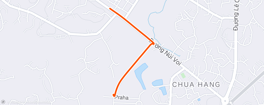 Map of the activity, Evening Run