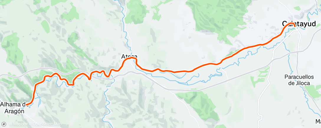 Map of the activity, Bicicleta por la tarde