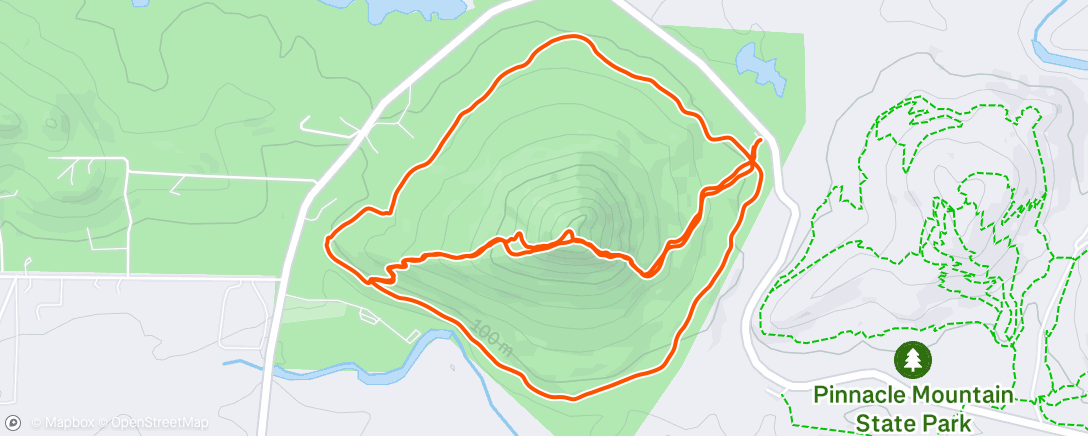 Map of the activity, Afternoon Trail Run