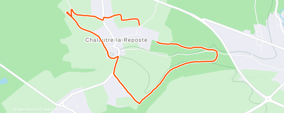 Map of the activity, Marche dans l'après-midi