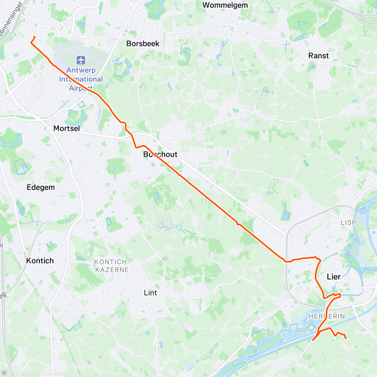 Map of the activity, Afternoon Ride