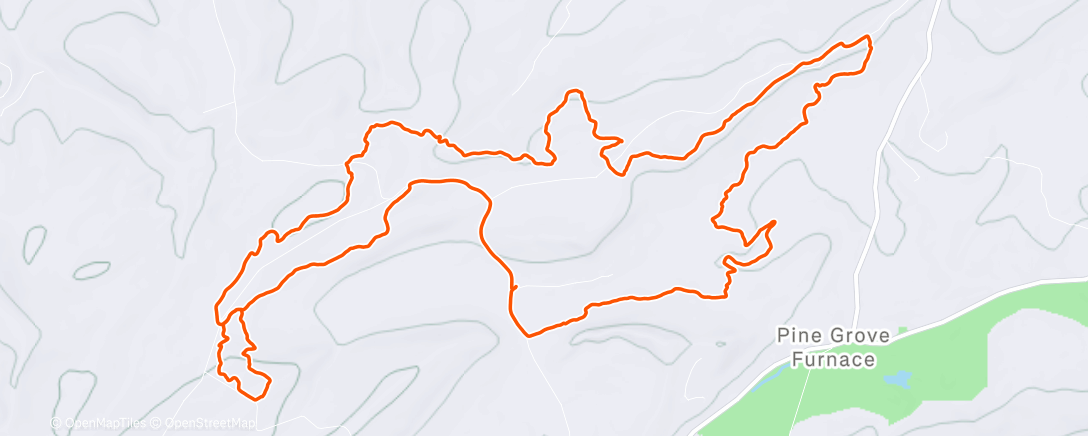 Map of the activity, Lunch Mountain Bike Ride
