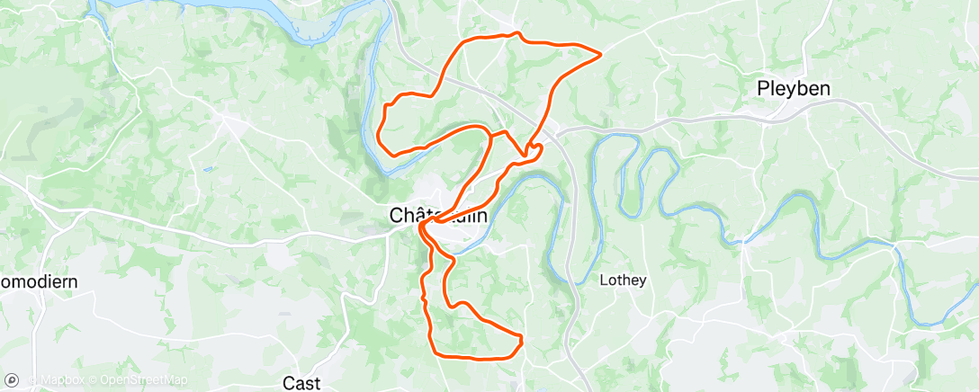 Map of the activity, Boucles de l’Aulne