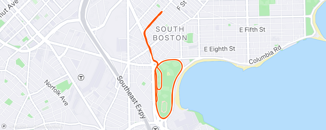 Map of the activity, Drizzly run/walks