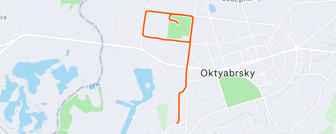 Map of the activity, Утренний забег