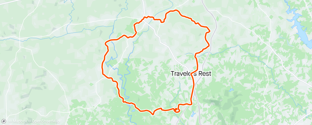 Map of the activity, Evening Riding with Anthony