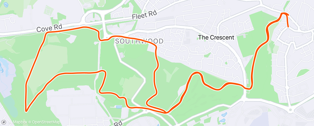 Map of the activity, Morning Run