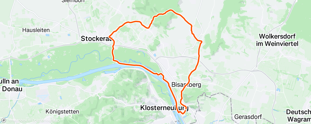 Map of the activity, Abendradfahrt