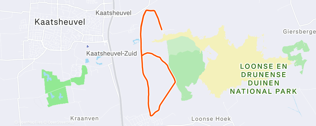 Map of the activity, Morning Run