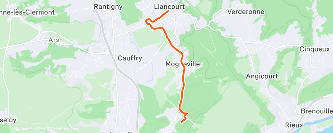 Карта физической активности (Morning Run)