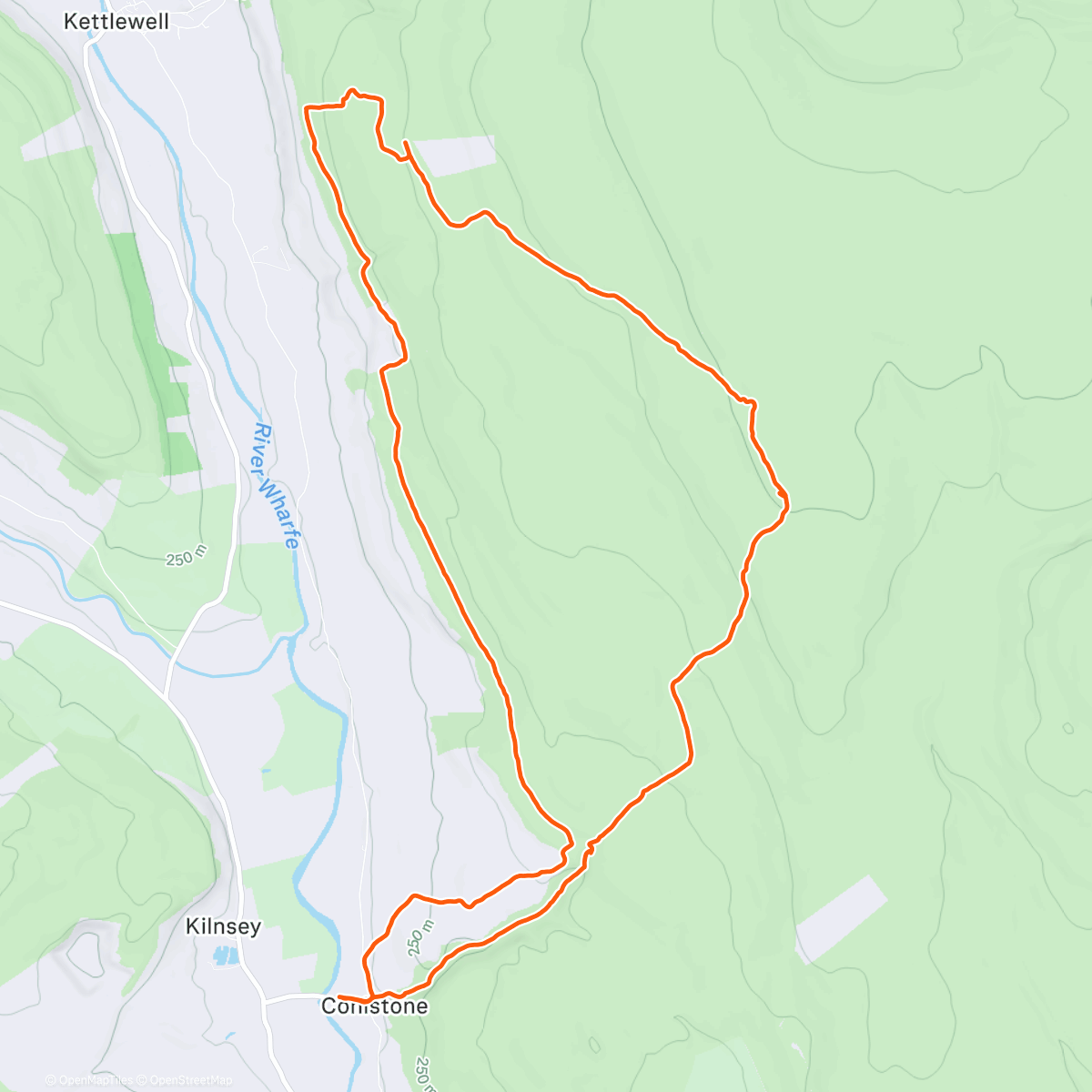 Map of the activity, Conistone Dib, Capplestone Gate, & Conistone Pie