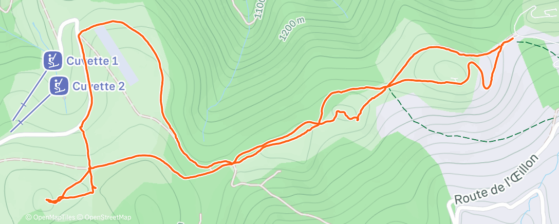 Map of the activity, Balade sur les crêtes