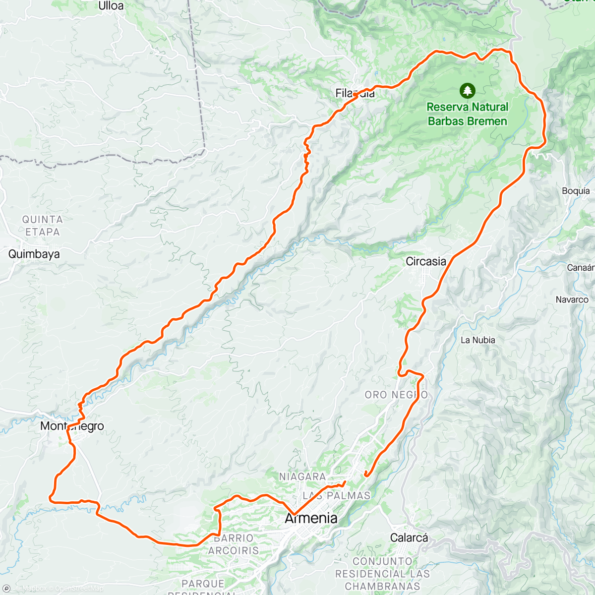 Mapa de la actividad, Saturday (Mostly) Road Ride