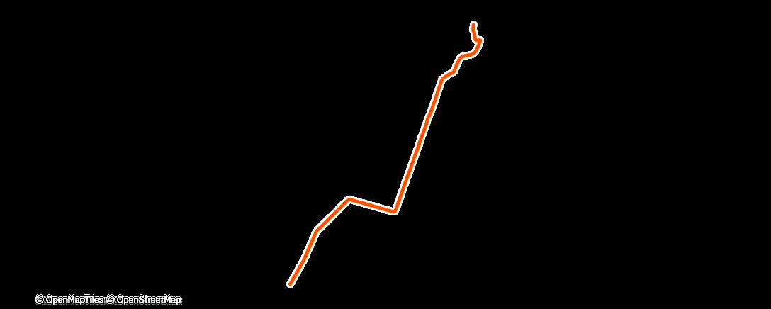 Map of the activity, Lauf am Abend