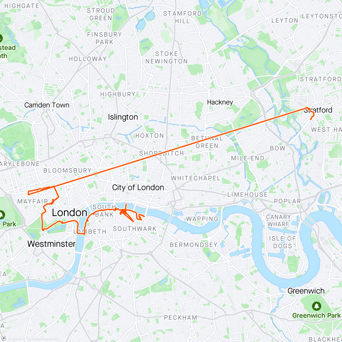 Mappa dell'attività London town