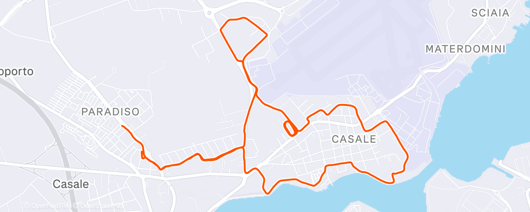 Map of the activity, Outdoor Running
