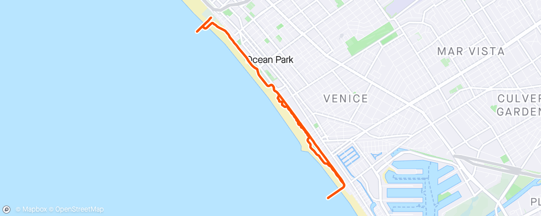 Map of the activity, Pier to Pier Sunrise Run 🌅🏃‍♂️🎡