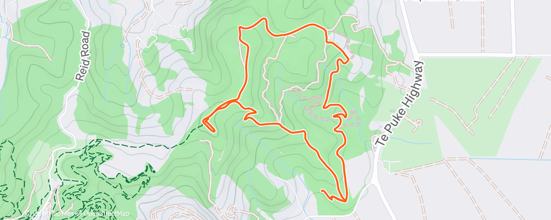 Map of the activity, Lunch Trail Run