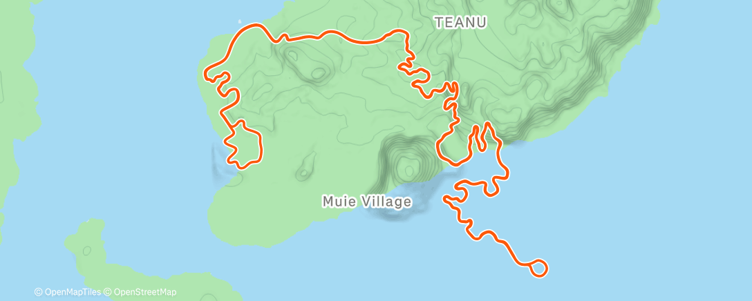 Map of the activity, Zwift - Danger Noodle in Watopia