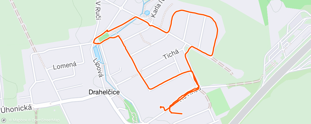 Map of the activity, Afternoon Walk